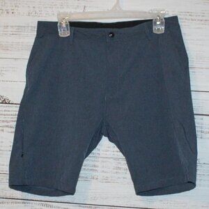 Kenneth Cole Tech Shorts Lightweight Stretch MD Blue Heather Men's Slim Fit 36